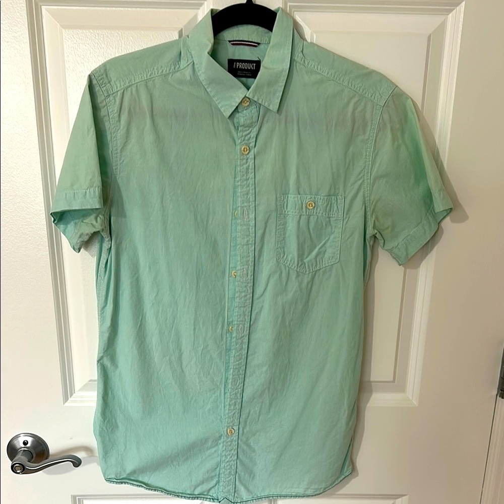 Men's Green Short Sleeve Shirt